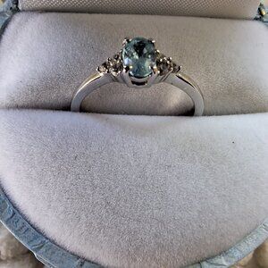 Aquamarine Solitaire ring